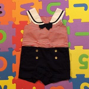 [Janie & Jack] - Sailer Sleeveless Romper (Baby)
